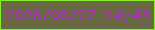 文字の大きさ：1、枠の色：86ed2b、背景の色：686843、文字の色：b02ec4 無料ブログパーツのブログ時計