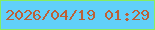 文字の大きさ：3、枠の色：86ed61、背景の色：61d0fa、文字の色：bd6037 無料ブログパーツのブログ時計