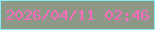 文字の大きさ：1、枠の色：86edf4、背景の色：8e9886、文字の色：fc69c0 無料ブログパーツのブログ時計