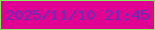 文字の大きさ：5、枠の色：86ee5e、背景の色：e00292、文字の色：6730b4 無料ブログパーツのブログ時計