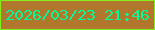 文字の大きさ：4、枠の色：86ef1b、背景の色：b1782d、文字の色：00fd95 無料ブログパーツのブログ時計