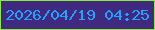 文字の大きさ：4、枠の色：86ef36、背景の色：402a7f、文字の色：24a1fc 無料ブログパーツのブログ時計
