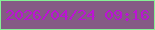 文字の大きさ：1、枠の色：86f096、背景の色：855a85、文字の色：bc13d4 無料ブログパーツのブログ時計