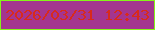 文字の大きさ：2、枠の色：86f319、背景の色：a4358f、文字の色：d82a1c 無料ブログパーツのブログ時計