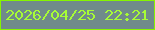 文字の大きさ：3、枠の色：86f500、背景の色：708b8a、文字の色：a7fc36 無料ブログパーツのブログ時計