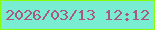 文字の大きさ：5、枠の色：86fd0c、背景の色：79edd1、文字の色：aa5781 無料ブログパーツのブログ時計