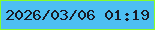 文字の大きさ：3、枠の色：86fd2a、背景の色：4dbff2、文字の色：1a1a25 無料ブログパーツのブログ時計