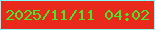 文字の大きさ：5、枠の色：86fdfe、背景の色：ea291d、文字の色：45e82d 無料ブログパーツのブログ時計