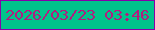 文字の大きさ：3、枠の色：8700a9、背景の色：01c48b、文字の色：b01d7f 無料ブログパーツのブログ時計