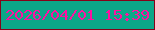 文字の大きさ：2、枠の色：870118、背景の色：0ca788、文字の色：fe11a1 無料ブログパーツのブログ時計