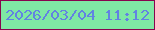 文字の大きさ：1、枠の色：87044e、背景の色：7fe8a4、文字の色：6282e2 無料ブログパーツのブログ時計