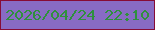 文字の大きさ：4、枠の色：870c36、背景の色：886bc4、文字の色：2f903d 無料ブログパーツのブログ時計