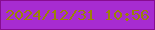 文字の大きさ：1、枠の色：870c91、背景の色：a72cd1、文字の色：9a8207 無料ブログパーツのブログ時計