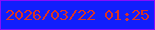 文字の大きさ：5、枠の色：870cfb、背景の色：111efc、文字の色：da3426 無料ブログパーツのブログ時計