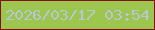 文字の大きさ：1、枠の色：870d17、背景の色：9cc64e、文字の色：bbc5d4 無料ブログパーツのブログ時計