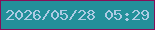 文字の大きさ：2、枠の色：870f58、背景の色：23909a、文字の色：adcbe4 無料ブログパーツのブログ時計