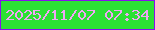 文字の大きさ：2、枠の色：8710ed、背景の色：2ce134、文字の色：f1a6f5 無料ブログパーツのブログ時計