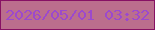 文字の大きさ：2、枠の色：871164、背景の色：bb6e8d、文字の色：9c49cd 無料ブログパーツのブログ時計