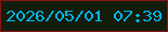 文字の大きさ：2、枠の色：871616、背景の色：131d0b、文字の色：03b5ea 無料ブログパーツのブログ時計