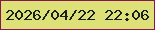 文字の大きさ：3、枠の色：87164f、背景の色：dee177、文字の色：18211e 無料ブログパーツのブログ時計