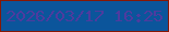 文字の大きさ：2、枠の色：871705、背景の色：0b559b、文字の色：4e3b9f 無料ブログパーツのブログ時計
