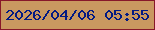 文字の大きさ：3、枠の色：871729、背景の色：c99860、文字の色：021a83 無料ブログパーツのブログ時計