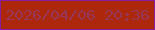 文字の大きさ：2、枠の色：871c9e、背景の色：ad270d、文字の色：973657 無料ブログパーツのブログ時計
