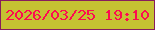 文字の大きさ：1、枠の色：871d5d、背景の色：c5c232、文字の色：fd0c50 無料ブログパーツのブログ時計