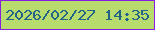 文字の大きさ：5、枠の色：871edf、背景の色：b7db6c、文字の色：226486 無料ブログパーツのブログ時計