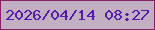 文字の大きさ：5、枠の色：872066、背景の色：c3afc2、文字の色：5619b2 無料ブログパーツのブログ時計
