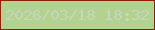 文字の大きさ：5、枠の色：872408、背景の色：b4d28f、文字の色：c5d8bb 無料ブログパーツのブログ時計