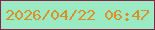 文字の大きさ：4、枠の色：872549、背景の色：9aeac4、文字の色：da9027 無料ブログパーツのブログ時計