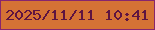 文字の大きさ：3、枠の色：87256d、背景の色：d57235、文字の色：5e1441 無料ブログパーツのブログ時計