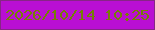 文字の大きさ：5、枠の色：872586、背景の色：b90fd3、文字の色：757f06 無料ブログパーツのブログ時計