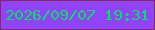 文字の大きさ：4、枠の色：872866、背景の色：9143fb、文字の色：02e361 無料ブログパーツのブログ時計