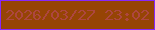 文字の大きさ：3、枠の色：8728fa、背景の色：964405、文字の色：ad4640 無料ブログパーツのブログ時計