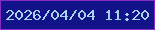 文字の大きさ：1、枠の色：8729c7、背景の色：121289、文字の色：a9d2ed 無料ブログパーツのブログ時計