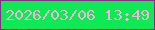 文字の大きさ：3、枠の色：872d85、背景の色：0fe955、文字の色：ecb8d3 無料ブログパーツのブログ時計