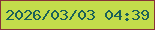 文字の大きさ：4、枠の色：873239、背景の色：c3dc4b、文字の色：1b6159 無料ブログパーツのブログ時計