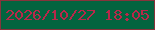 文字の大きさ：4、枠の色：87333b、背景の色：03643f、文字の色：b9274a 無料ブログパーツのブログ時計