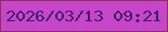 文字の大きさ：3、枠の色：87335a、背景の色：c645c9、文字の色：401c6a 無料ブログパーツのブログ時計
