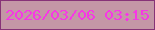 文字の大きさ：1、枠の色：873377、背景の色：c497a6、文字の色：f737e5 無料ブログパーツのブログ時計