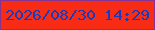 文字の大きさ：5、枠の色：873392、背景の色：f82c14、文字の色：193bbb 無料ブログパーツのブログ時計