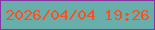 文字の大きさ：3、枠の色：8734a0、背景の色：68afab、文字の色：f95023 無料ブログパーツのブログ時計