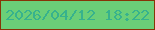文字の大きさ：2、枠の色：873507、背景の色：6bcf78、文字の色：37b28d 無料ブログパーツのブログ時計