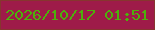 文字の大きさ：1、枠の色：87352f、背景の色：9e1b49、文字の色：4cb10b 無料ブログパーツのブログ時計