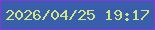 文字の大きさ：4、枠の色：8735dc、背景の色：385eac、文字の色：d0e781 無料ブログパーツのブログ時計