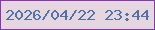 文字の大きさ：2、枠の色：8736ac、背景の色：e5d6e0、文字の色：5171aa 無料ブログパーツのブログ時計