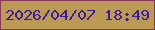 文字の大きさ：3、枠の色：873955、背景の色：bb9b53、文字の色：3e1b9d 無料ブログパーツのブログ時計