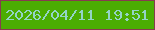 文字の大きさ：1、枠の色：873b4f、背景の色：4bad02、文字の色：93d4c7 無料ブログパーツのブログ時計